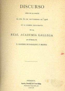 Discurso Saralegui 1906